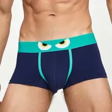 Cuecas boxer masculinas SEOBEAN cor sólida algodão cintura baixa cuecas boxer confortáveis e justas
