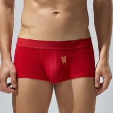 Cuecas boxer masculinas SEOBEAN Benming Ano Cuecas confortáveis de algodão Cuecas boxer respiráveis para levantamento de