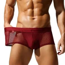 Cuecas Boxer masculinas SEOBEAN cuecas de malha de cintura baixa cor sólida cuecas respiráveis confortáveis e exclusivas