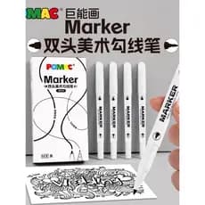 Bai Xue GP50 Estudante Arte Dedicado Linha À Prova D 'Água Gancho Caneta Agulha Caneta Esboço Caneta Anti-manchas Linha