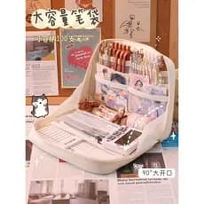 Estojo multifuncional de armazenamento multicamadas para meninas Estojo para lápis de Super grande capacidade Estojo par