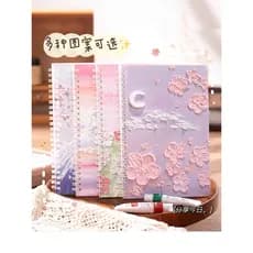 Caderno de bobina requintado de alto valor para meninas fofo B5 caderno grosso bobina caderno estudantes universitários