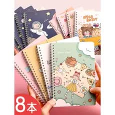 Caderno pequeno fresco B5 Caderno grosso Alunos da escola primária Desenho animado fofo Segunda terceira série Meninas C