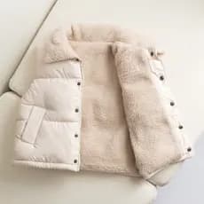 Crianças colete de algodão outono inverno engrossado exterior Wear meninas cordeiro colete moda meninos bebê colete