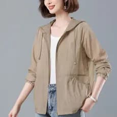 Protetor solar roupas femininas desgaste exterior estilo fino primavera verão estilo coreano jaqueta estilo ocidental me