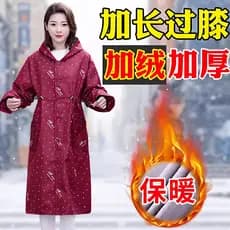 Alongado sobre o joelho mais veludo engrossado quente casaco feminino exterior Wear inverno à prova de frio trabalho adu