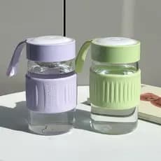 2025 novo estilo influenciador copo de vidro resistente a altas temperaturas meninas de alto valor pequeno portátil flor