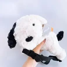 Qingyifang TOBY Mochila em formato de pelúcia, bolsa fofa para cachorro, formato especial, mochila de decoração de peque