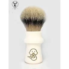ARNO-Puro Branco Ano da Cobra Tomahawk Barbear Molhado Masculino Especial Dois Texugo Cabelo Barba Escova Escova de Barb