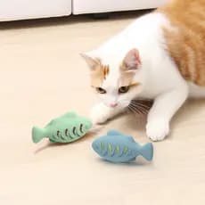 Gato faltando comida brinquedos gato brinquedos Silicone peixe gatinho gato brinquedo bolas molares animais de estimação