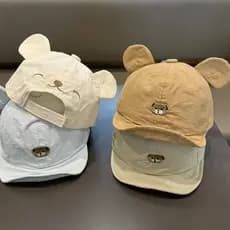 Urso crianças chapéu primavera outono estilo All-Match boné bebê bordado boné de beisebol meninos meninas verão fino cha