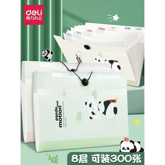 Deli saco de órgão estudantes usam saco de papel de teste portátil 8 grade A4 pasta saco de armazenamento livreto de inf