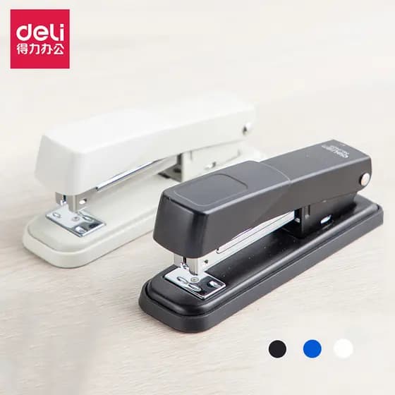 Deli No. 12 grampeador uniforme padrão tipo 24/6 grampeador engrossado grampeador multifuncional de 25 páginas