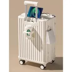 JK qualidade bagagem feminina trole caso 67cm 24 grande capacidade embarque viagem senha caso de couro masculino estilo