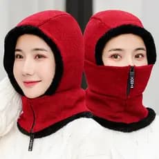 Versão coreana chapéu feminino outono inverno proteção de orelha quente ciclismo chapéu de lã engrossado forro de lã inv