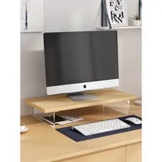 Monitor de computador aumentando rack escritório Desktop acrílico transparente alto amortecimento suporte suspensão rack