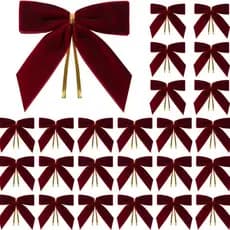 Cross-Border pronto estoque 2.5cm veludo arco árvore de natal decoração pingente atmosfera de natal vestir adereços