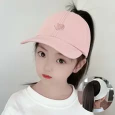 Coreia coreia ins Bowknot meninas boné de beisebol rabo de cavalo boné meninas crianças guarda-sol boné de pico All-Matc
