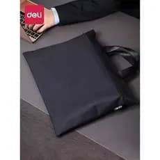 Deli Bolsa de arquivo Bolsa Pasta de lona espessada com zíper Bolsa de armazenamento de arquivo Bolsa de computador come