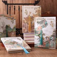 Jiyue Breeze Estilo Chinês 25K Rodada Traseira Cópia Dura Novo Caderno Chinês Estilo ins de Alto Valor Criativo Poesia A