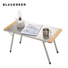 BLACKDEER preto cervos mesa lateral de aço inoxidável mesa dobrável acampamento ao ar livre pesca portátil mesa de cozin