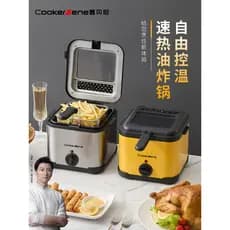 CookerBene Fritadeira Doméstica Pequena Fritadeira Elétrica Multifuncional com Filtro Fritar Batatas Fritas Espeto Contr