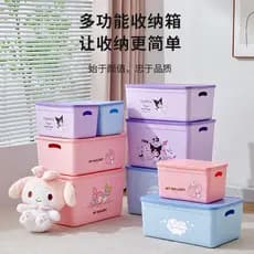 Sanrio caixa de armazenamento conjunta caixa de armazenamento doméstico grande capacidade roupas guarda-roupa caixa de a