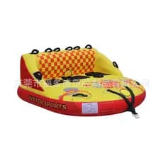 Novo produto inflável anel de esqui aquático 3 lugares adulto surf brinquedo de água malha capa assento anel de arrasto