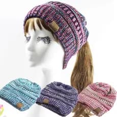 Chapéu de rabo de cavalo feminino outono inverno gravata alta trança usar chapéu vazio chapéu superior feminino chapéu d