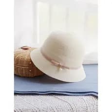 Chapéu feminino dobrável balde de palha chapéu literário bonito pote chapéu de sol chapéu superior verão pequena borda p