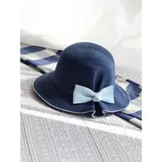Chapéu feminino versão coreana pequeno fresco literário arco balde chapéu de viagem férias chapéu de sol uv chapéu de pa