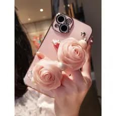 Adequado para capa de telefone Apple 13promax Novo estilo vem com pulseira iPhone13 Malha feminina de alta qualidade Ros