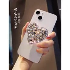 Suporte de Airbag para celular influenciador feminino Desktop cravejado de diamantes retrátil strass borda Gem anel five