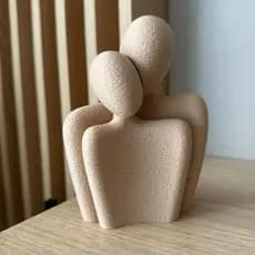Estátua Escultura Casal Abraço Decoração Moderna |  para Sala Quarto Presente Romântico para seu lar