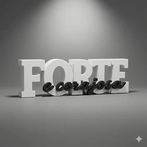 Placa para Decoração FORTE E CORAJOSA Moderno Criativo Estante Decoração Sala Mesa Detalhe Quartos para sua casa