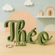 Nome Decorativo em 3D Personalizado - Bebê Aniversário Batizado Chá
