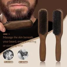 Escova de barba com cerdas, escova de barba, pente, cuidados com a barbearia masculina, barbeiro, cuidados com o estilo,