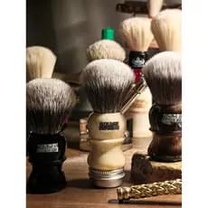 GOLDEN SUPREME Series Escova de barbear de Rayon masculina Escova de barba Escova de espuma Escova de reparo