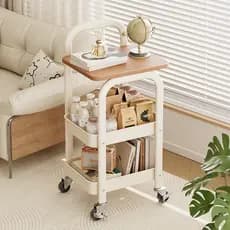 Quatro estações Muge Medieval móvel carrinho rack de armazenamento sala estar sofá lateral mesa café lanche rack armazen