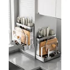 Quatro estações Muge faca de cozinha rack prateleira bancada multifuncional placa corte rack armazenamento faca pratelei