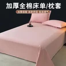 Casa mestre quarto cor sólida High-End luz luxo cama folha de algodão puro peça única engrossado único folha de algodão