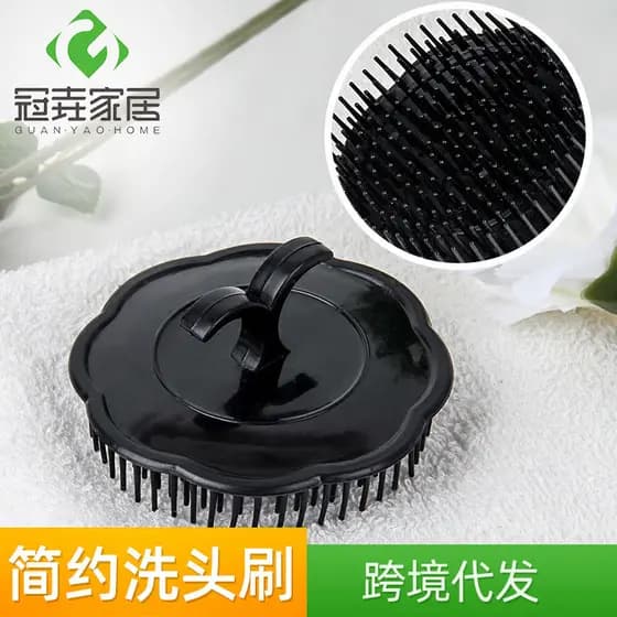 Cross-Border venda quente cor plástico shampoo escova adulto redondo massagem pente shampoo pente couro cabeludo cabeça