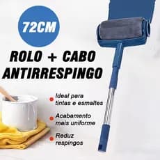 Conjunto de rolos de pintura suaves ideal para pintar paredes + haste telescópica de três secções (72 cm)