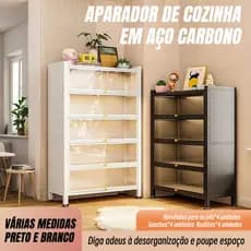 Armário Cozinha Buffet Aparador Sala Com Multiuso Aço Guarda Roupa 3 Portas Móveis Organizadora