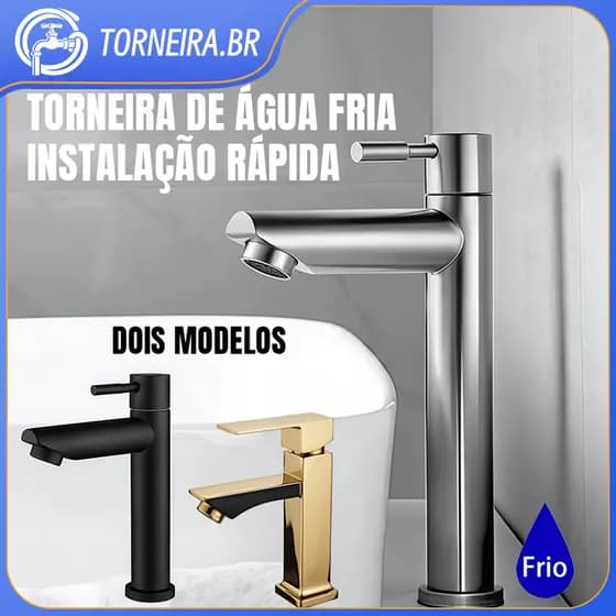 Torneira Banheiro Inox Monocomando Lavabo Saída Alta Para Cuba Quadrado Várias Opções De Modelos