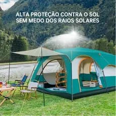Tenda de camping - 380*260*185cm tenda grande para acampamento familiar adequada para 9-12 pessoas