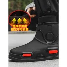Botas de chuva mais veludo fechamento à prova de chuva à prova dwaterproof água sapatos de pesca inverno especial antide