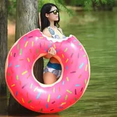 Crianças anel de natação Donut engrossado das mulheres dos homens segurança água inflável axilas anel flutuante Lifebuoy