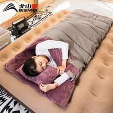 Beishan Wolf Plus Veludo Super Grosso Saco de Dormir Adulto Acampamento Ao Ar Livre Resistente ao Frio Inverno Engrossad