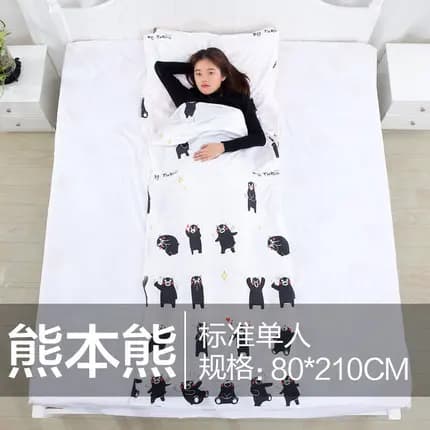 Beishan lobo adulto viagem puro algodão sujo saco de dormir hotel higiênico portátil saco de dormir forro único duplo
